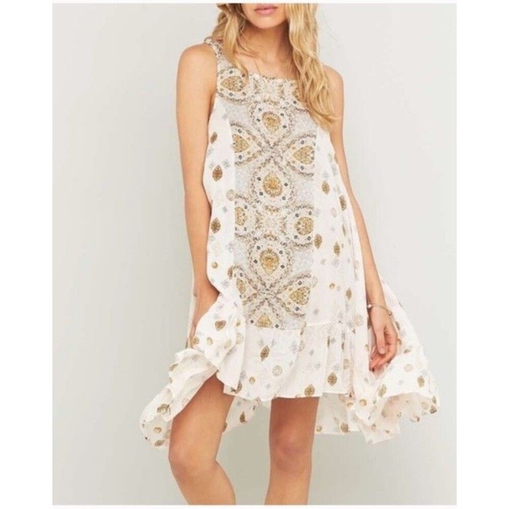 Intimately Free People Into You Chemise Boho Sleeveless Mini Slip Dress Small